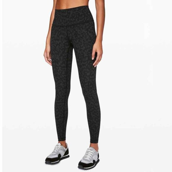 Lululemon Black Gray High-Rise 25" Camo Leggings Women's Size 2 - Picture 1 of 10